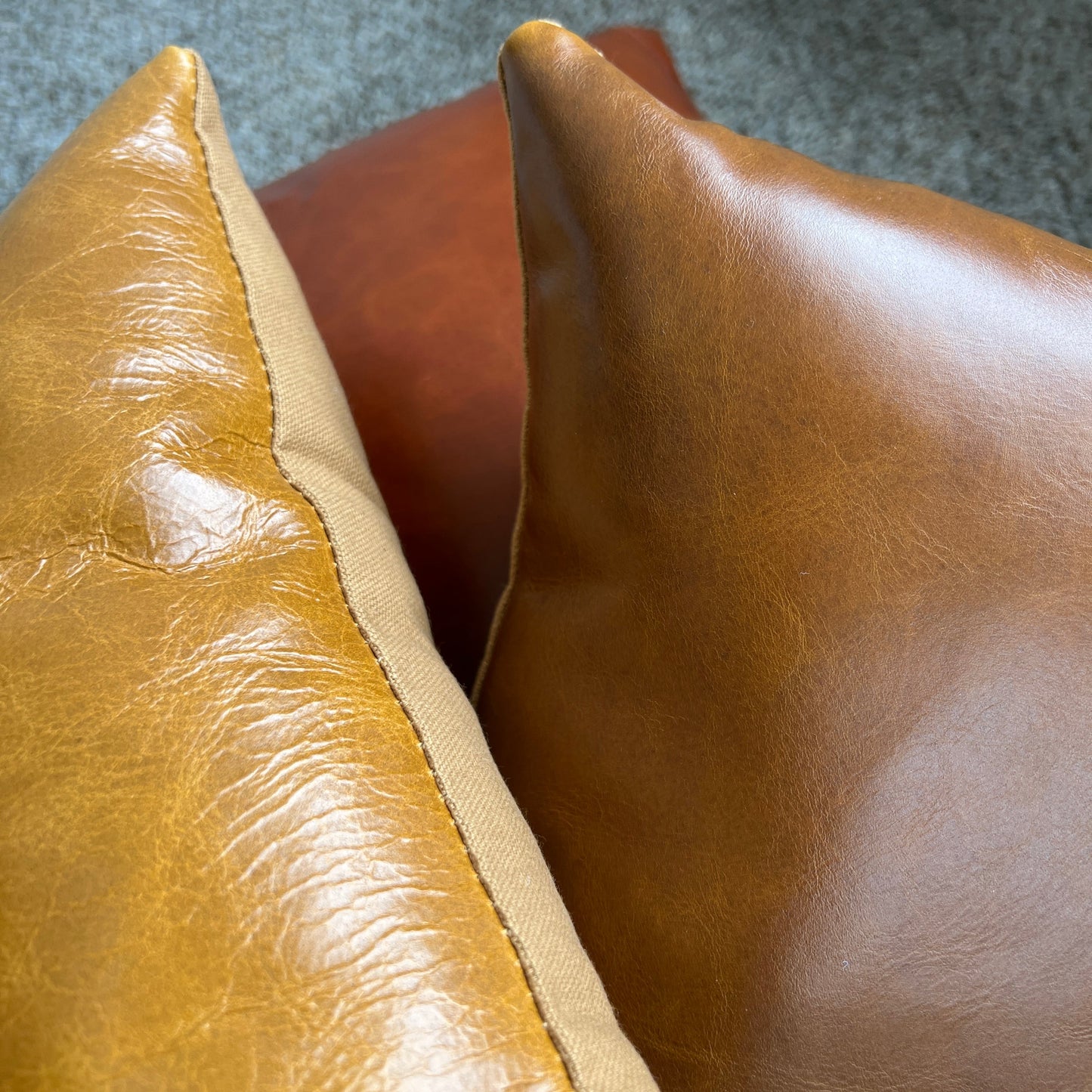 Indoor Bourbon Leather Pillow