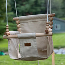 Premium Outdoor High Back Swing Wheat