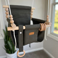 Load image into Gallery viewer, Deluxe Indoor High Back Swing Bundle - Oatmeal-Black Mudcloth
