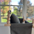 Load image into Gallery viewer, Deluxe Indoor High Back Swing Bundle - Oatmeal-Black Mudcloth
