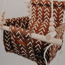 Deluxe Indoor High Back Swing Bundle - Brown-White Mudcloth