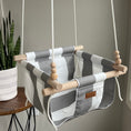 Load image into Gallery viewer, Outdoor Wide Gray Stripe Low Back - April Clearance
