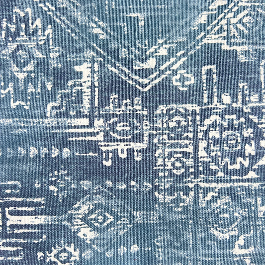 Indoor Blue Aztec Pillow